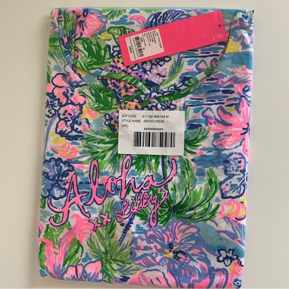 NWT Lilly Pulitzer Kristen Swing Dress Size Medium Multi Lilly Loves Hawaii - Picture 8 of 8